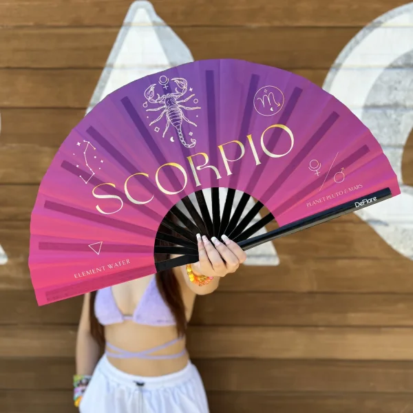 DeFlare Hand Fan Celestial Zodiac Collection
