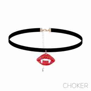 G Vampire Fangs Velvet Choker