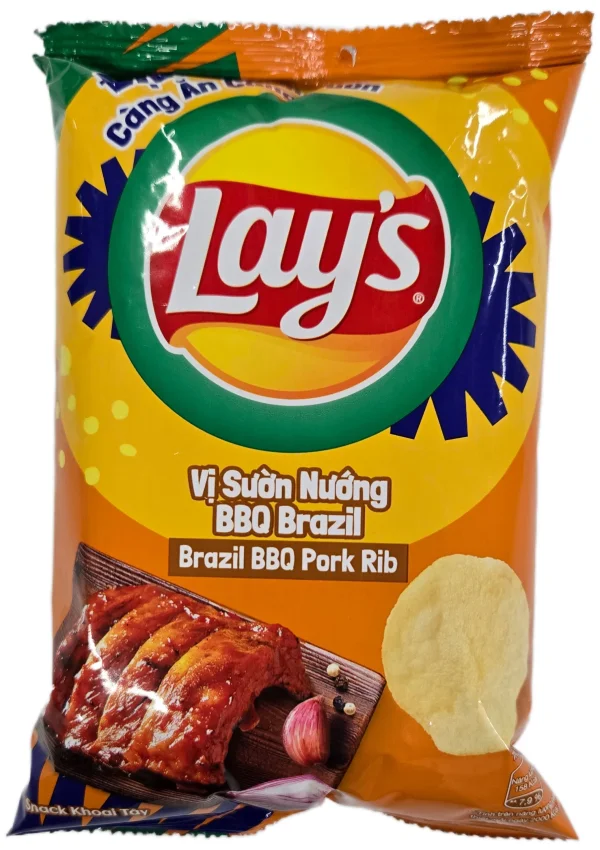 Lay’s Potato Chips – Brazil BBQ Pork Rib Flavor 32g (Imported, Vietnam)