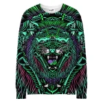 Set4Lyfe Acid Tiger All-Over Print Sweatshirt