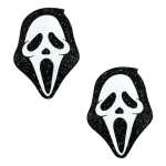 Scream Ghost Face on Black Malice Nipple Cover Pasties