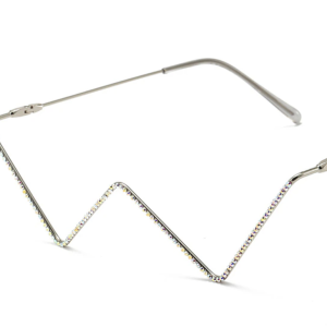 No Lens Diamond Frame Glasses