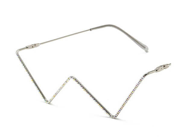 No Lens Diamond Frame Glasses