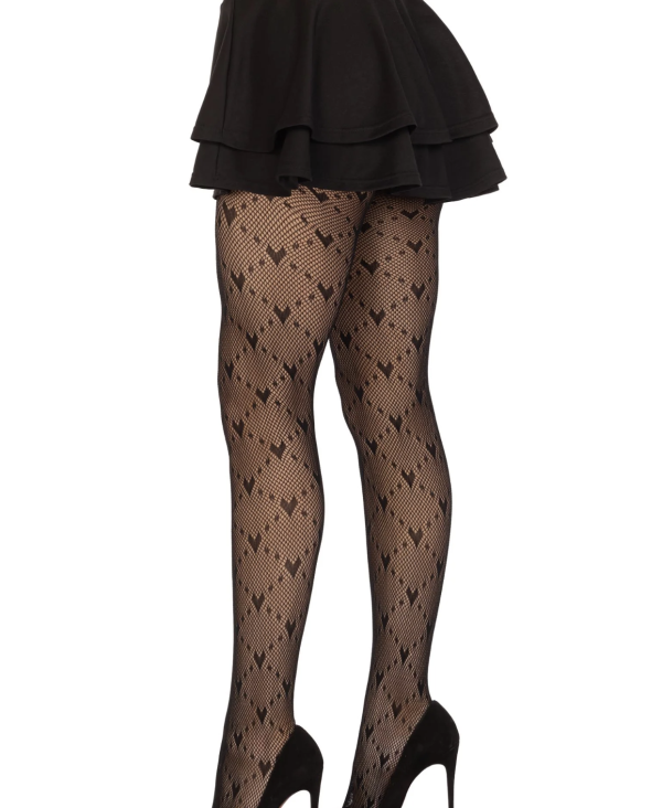 Valentina Heart Net Tights