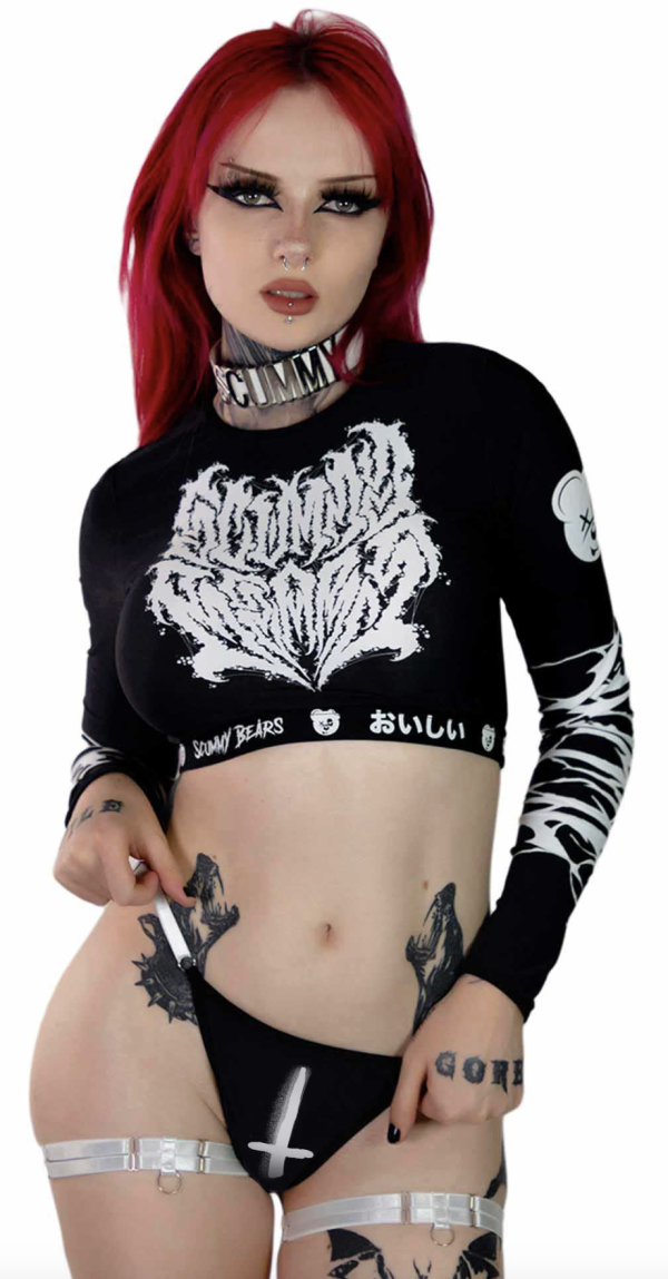 Scummy Bears Screamo Long Sleeve Crop