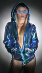 LED Metallic Shiny Hoodie