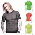 Black Punk Mesh T Shirt