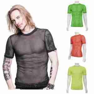 Black Punk Mesh T Shirt