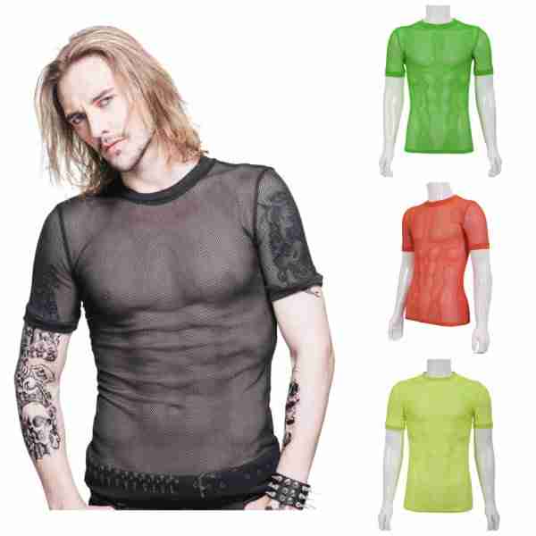 Black Punk Mesh T Shirt