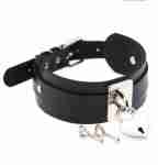 KEY TO MY HEART FAUX LEATHER CHOKER