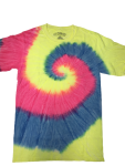 The Drop Tie Dye T-Shirt - Neon Yellow/Blue/Pink