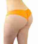 Basic Neon Orange Low Rise Scrunch Back Bottoms