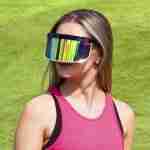 GloFX Galactic Invader Sunglasses Visor – Rainbow Gradient