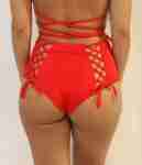 High Waist W/ Red Laced Back Bottoms