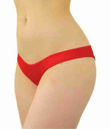 Basic Red Low Rise Scrunch Back  Bottoms
