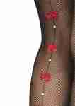 Bow Backseam Fishnet Thigh Highs