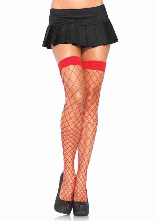 Fence Net Thigh High Stockings