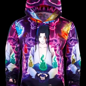 Anime-Inspired Neon Graphic Hoodie