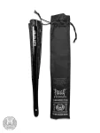 Wounds To Wisdom Silver UV Reactive Double Sided XL Bamboo Folding Fan w/ Carrier Bag