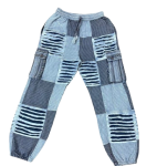 Patchwork Grey Stripe Pants – Festival Pants