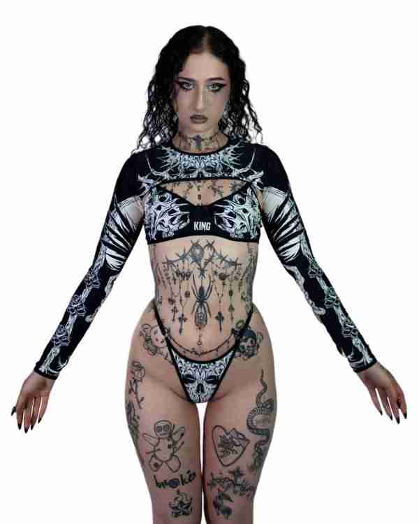 Sullivan King Atonement Bikini Top & Mesh Cover Up