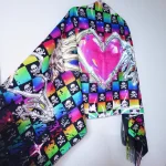 4eva Ra1nb0w L0v3 Fringed Pashmina