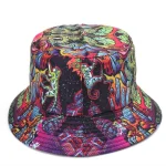 Double-Sided Vintage Graffiti Print Bucket