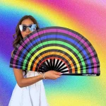 Electric UV Reactive Rave Rainbow Fan