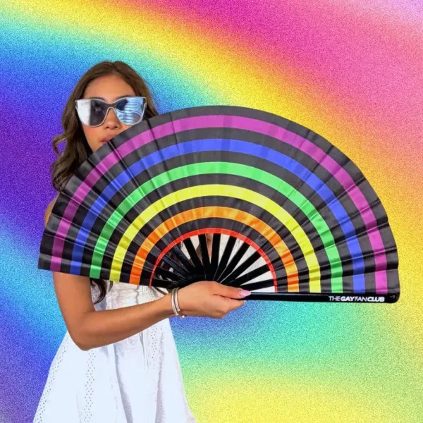 Electric UV Reactive Rave Rainbow Fan