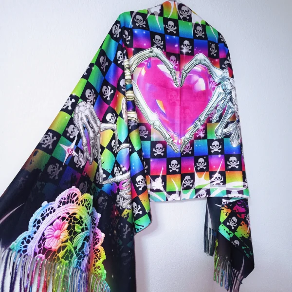4eva Ra1nb0w L0v3 Fringed Pashmina