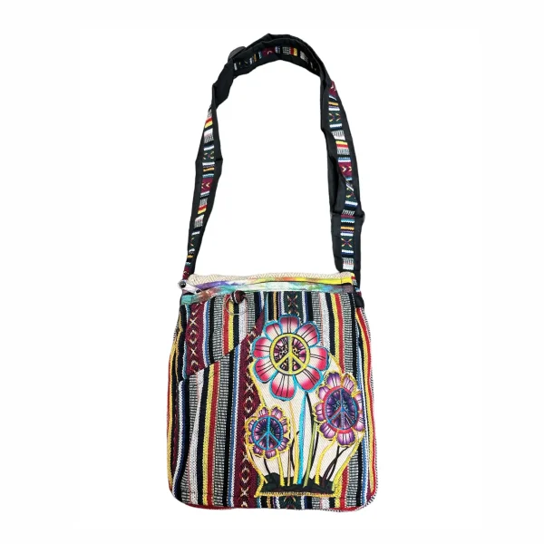 Peace Sign Flower Mini File Bag