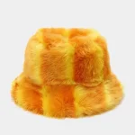 Rainbow Plush Furry Bucket Hat