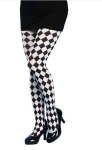 Black & White Harlequin Diamond Tights
