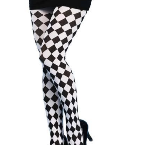 Black & White Harlequin Diamond Tights