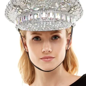 Silver Crystal Captain Hat