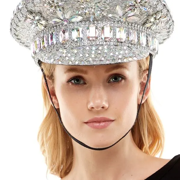 Silver Crystal Captain Hat