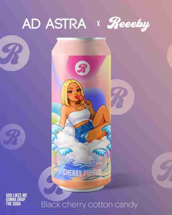 Ad Astra Cherry Popped Sparkling Soda 12 oz