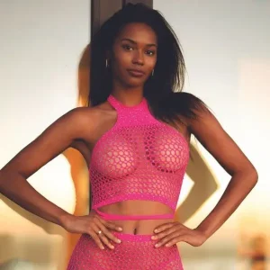 Killer Legs Rhinestone Baddie Two-Piece Lingerie Set
