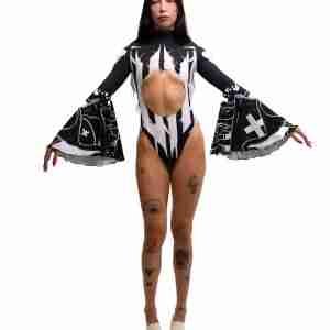 Mushy Metal Bell Sleeve Bodysuit
