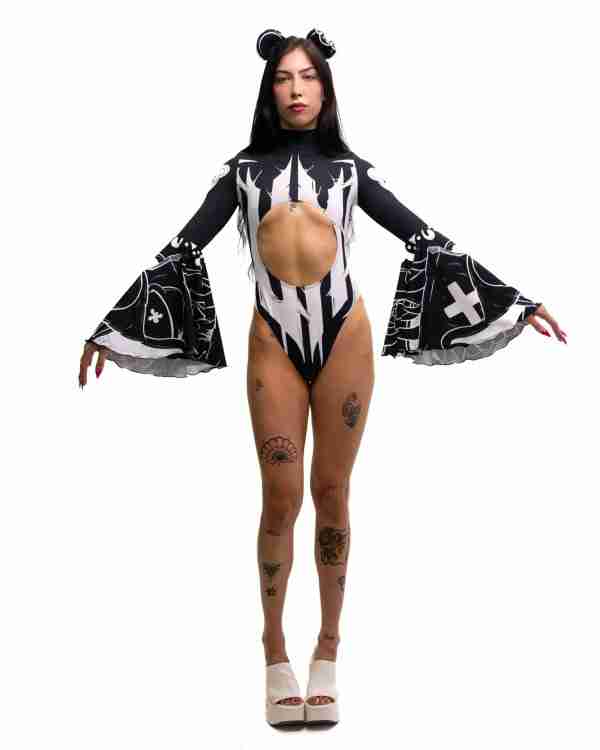 Mushy Metal Bell Sleeve Bodysuit