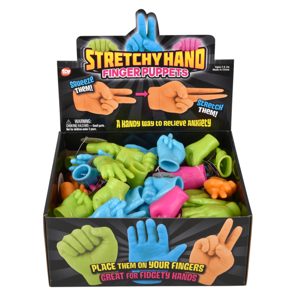Neon Hand Finger Puppets 2.5"