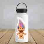 Retro Troll Doll Vinyl Sticker- Rainbow Hair