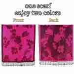 Rose Floral Pashmina Reversible Scarf Shawl