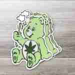 Caring Weed Bear Sticker- Green Joint