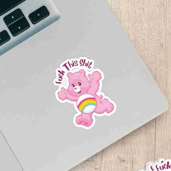 Fuck This Shit Rainbow Bear Sticker