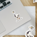 Serious Goose Sticker | Funny Goose in Tie Vinyl Decal