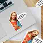 It Definitely Smells Like Weed in Here Jesus Sticker
