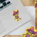 Psychedelic Mushroom Man Sticker
