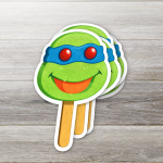 Retro Turtle Popsicle Ice Cream Funny Nostalgic Sticker