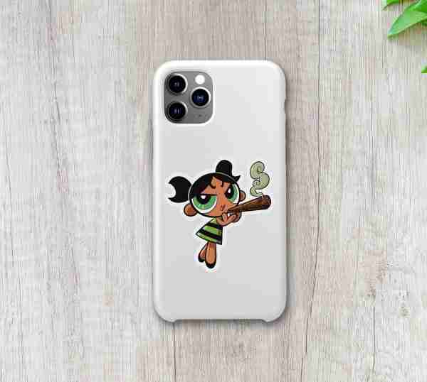 Smoking Cartoon Girl • Funny Stoner Parody Sticker